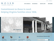 Tablet Screenshot of moserfuneralhome.com
